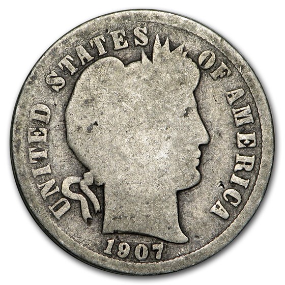 1907 Barber Dime Good/VG 1907 Barber Dime Good/VG